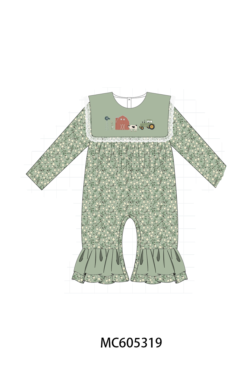 PO92 Green farm embroidery floral collection - closing 5/25 - ETA late October