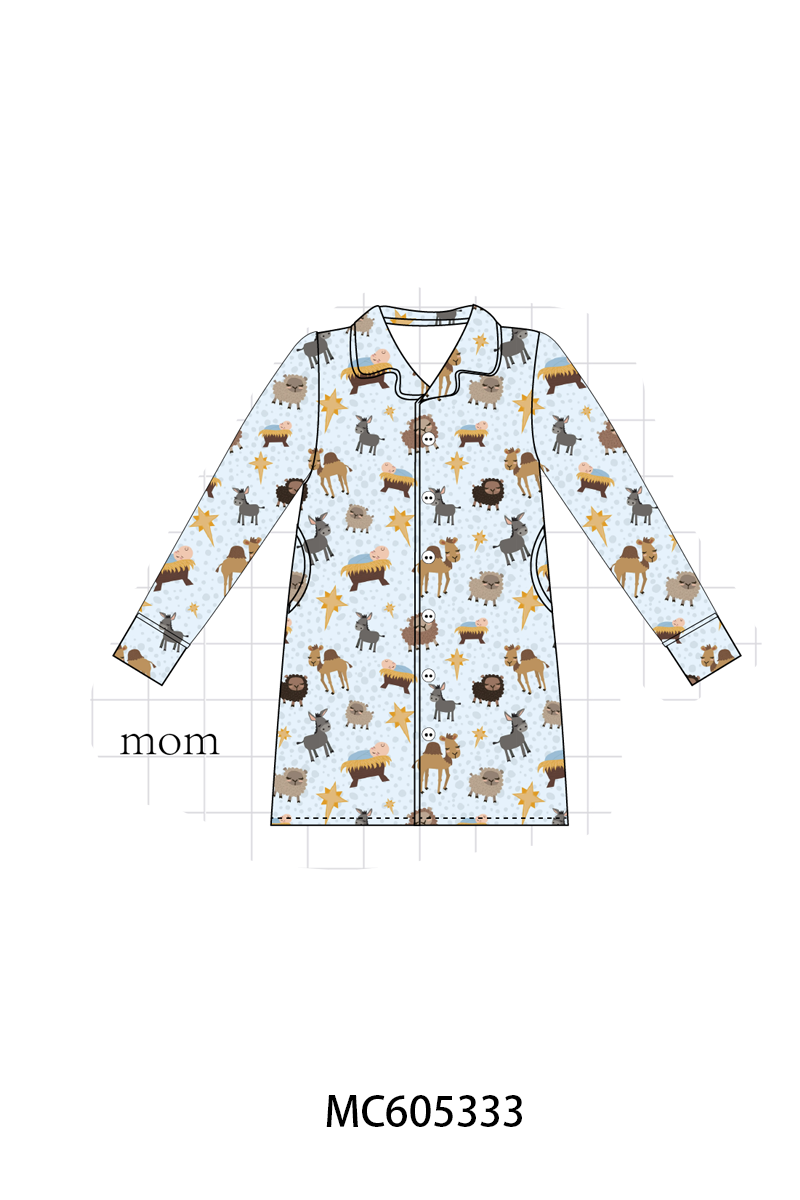 PO92 Blue animal print bamboo collection - closing 5/25 - ETA late October