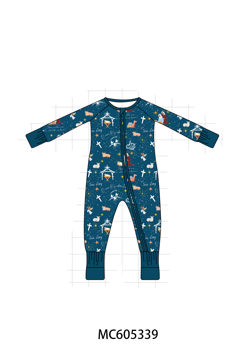 PO92 Navy nativity print bamboo collection - closing 5/25 - ETA late October