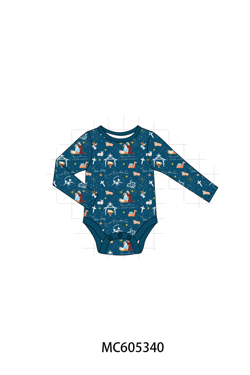 PO92 Navy nativity print bamboo collection - closing 5/25 - ETA late October