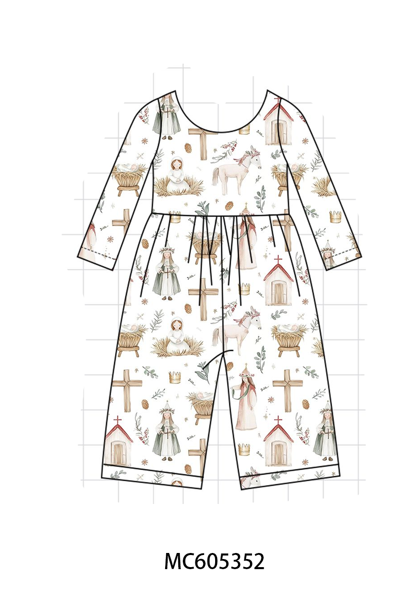 PO92 Sage nativity print bamboo collection - closing 5/25 - ETA late October