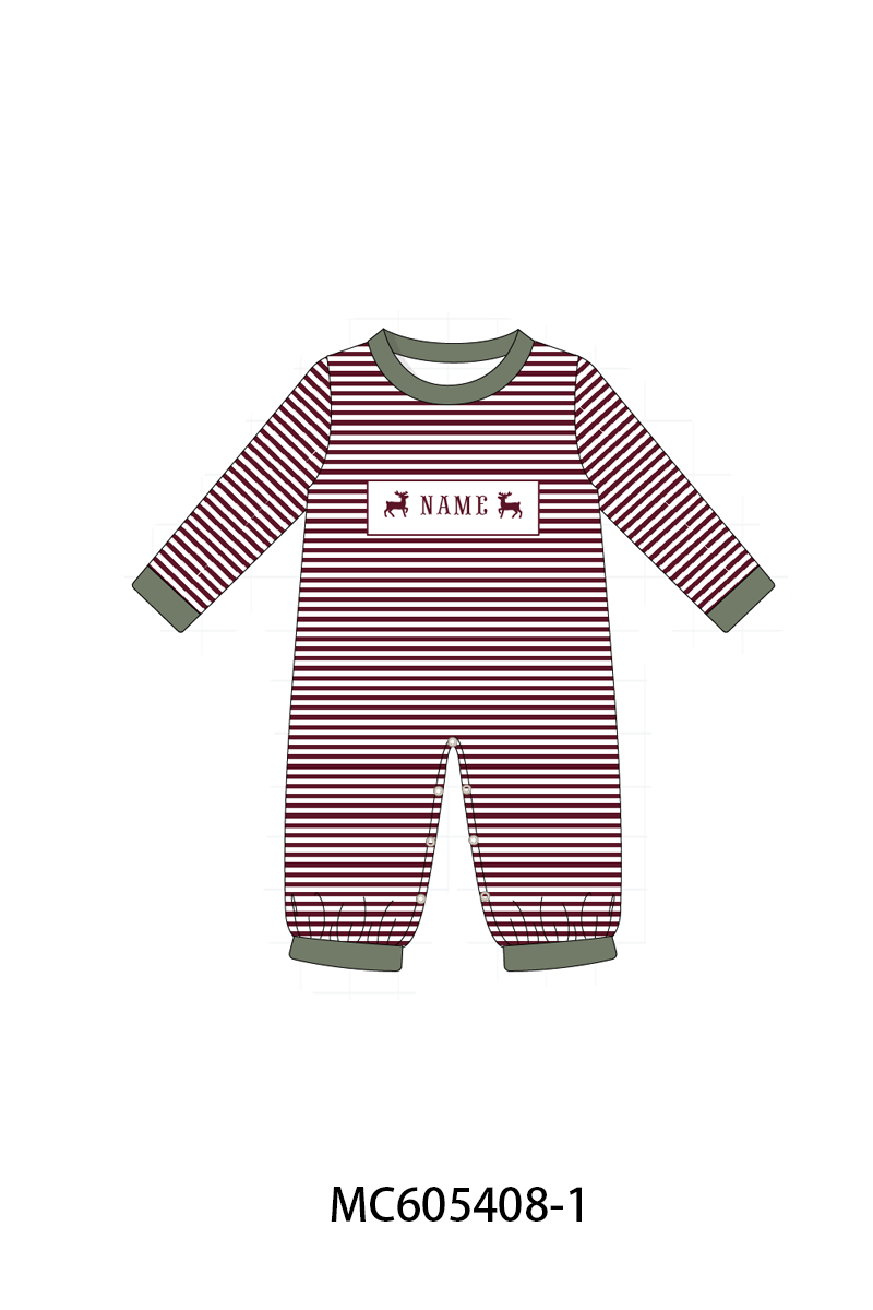 PO93 Maroon tree reindeer monogram embroidery collection  - closing 6/8 - ETA November