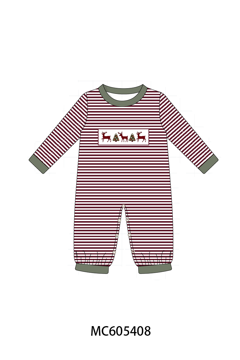 PO93 Maroon tree reindeer embroidery collection  - closing 6/8 - ETA November