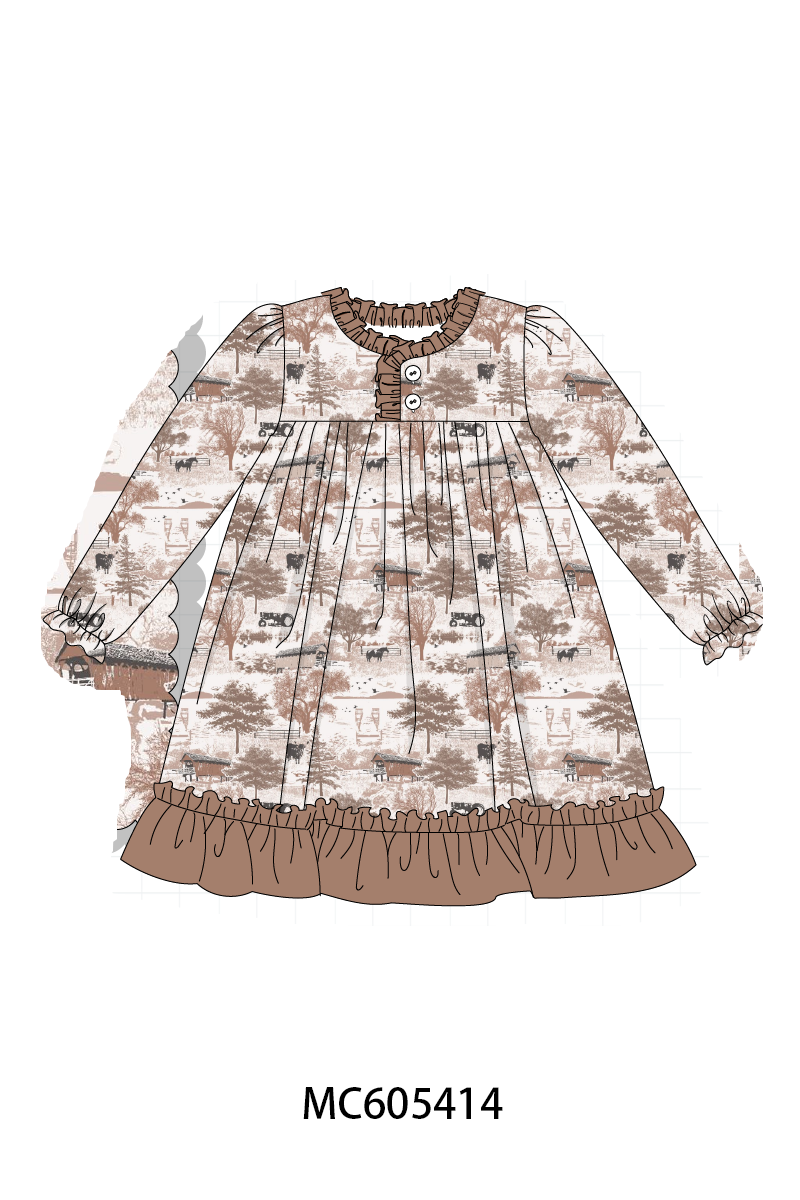 PO93 Brown farm print collection  - closing 6/8 - ETA November