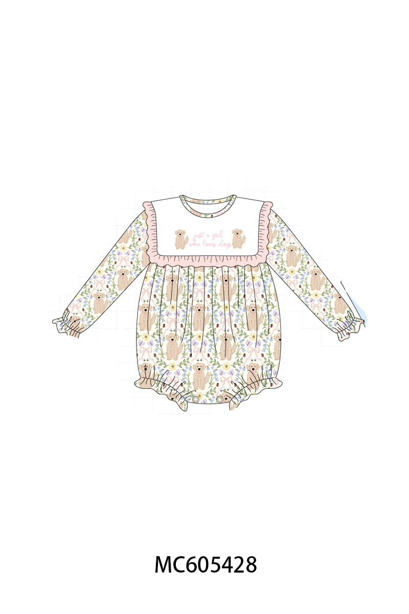 PO93 Pink&blue puppy embroidery collection  - closing 6/8 - ETA November