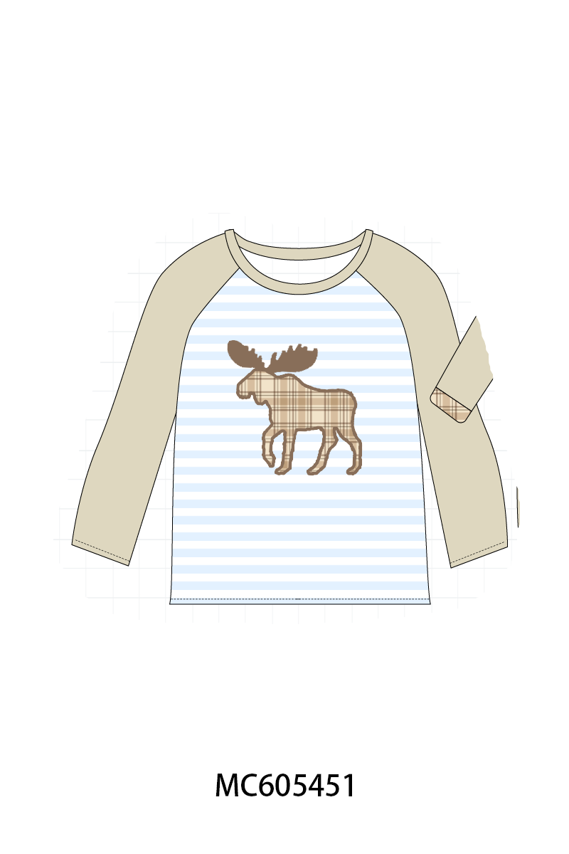PO93 Khaki moose applique plaid collection  - closing 6/8 - ETA November