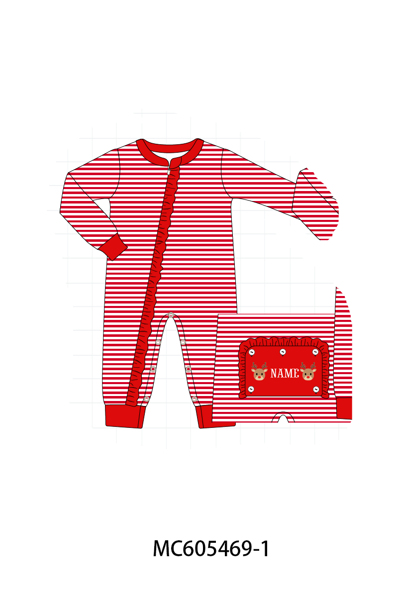 PO93 Christmas stripe tree santa monogram embroidery collection  - closing 6/8 - ETA November