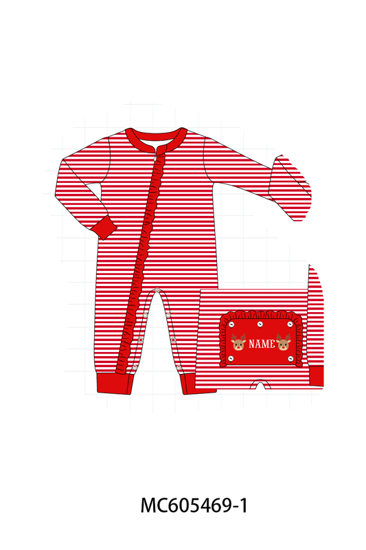 PO93 Christmas stripe tree santa monogram embroidery collection  - closing 6/8 - ETA November