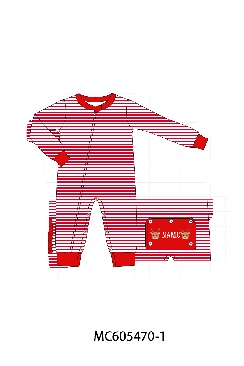 PO93 Christmas stripe tree santa monogram embroidery collection  - closing 6/8 - ETA November
