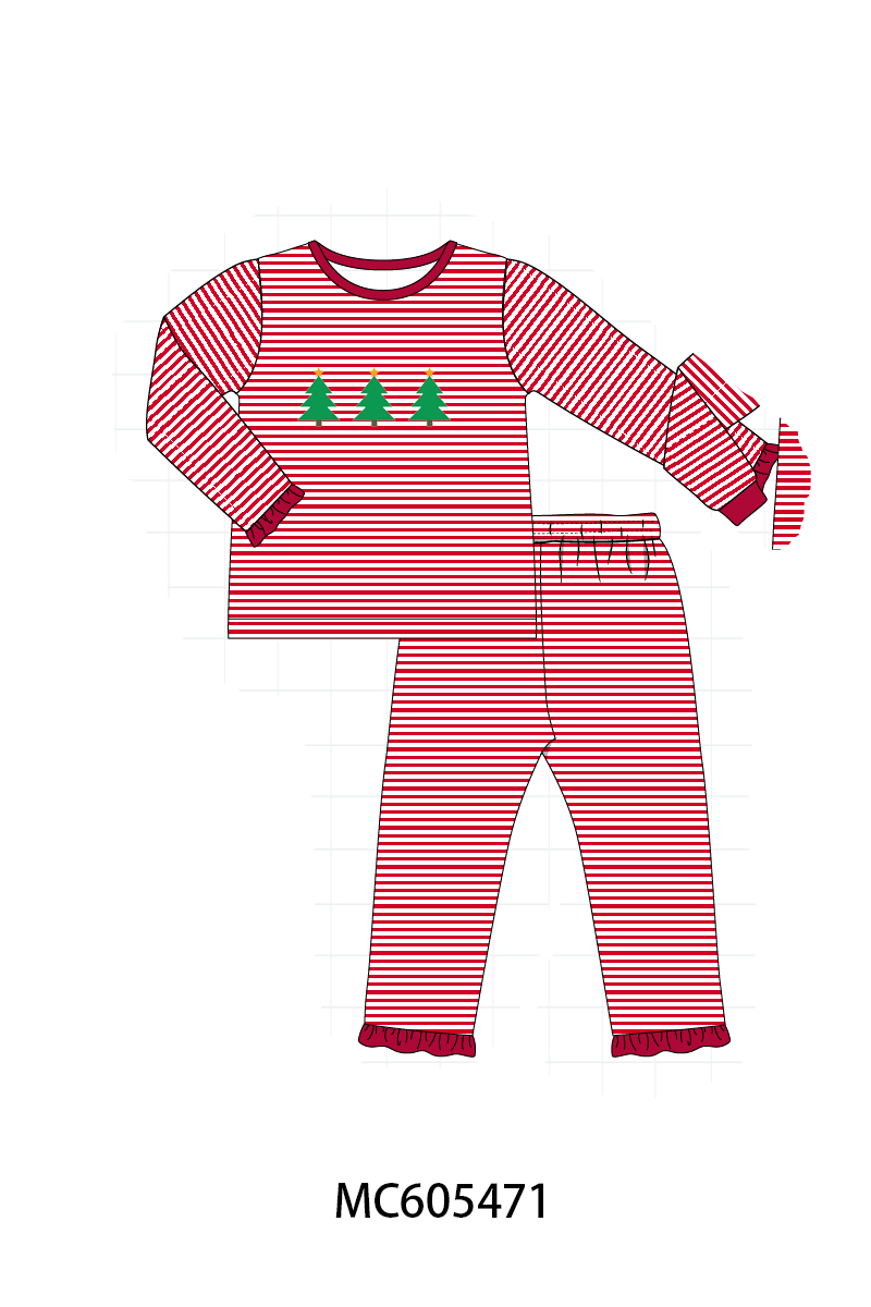 PO93 Christmas stripe tree santa reindeer gingerbread embroidery collection  - closing 6/8 - ETA November