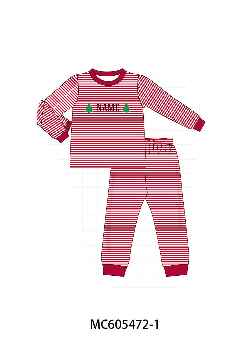 PO93 Christmas stripe tree santa monogram embroidery collection  - closing 6/8 - ETA November