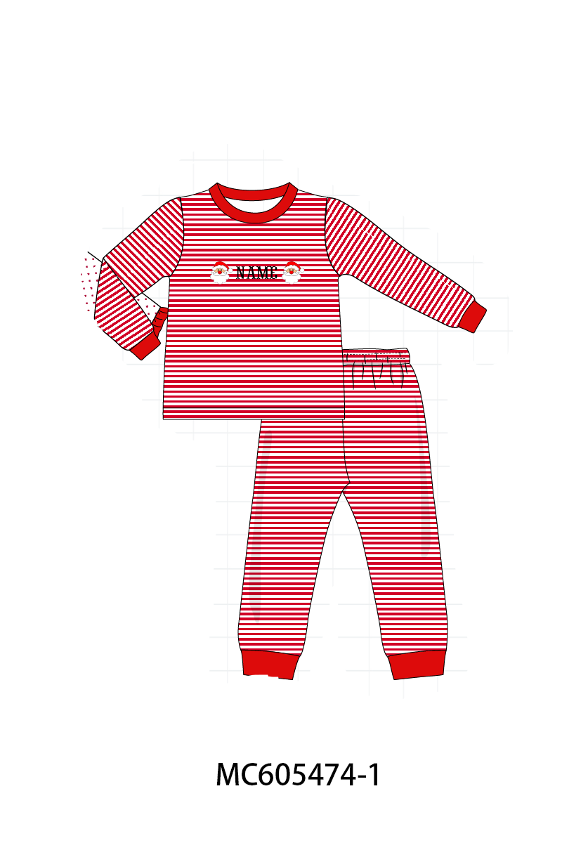 PO93 Christmas stripe tree santa monogram embroidery collection  - closing 6/8 - ETA November