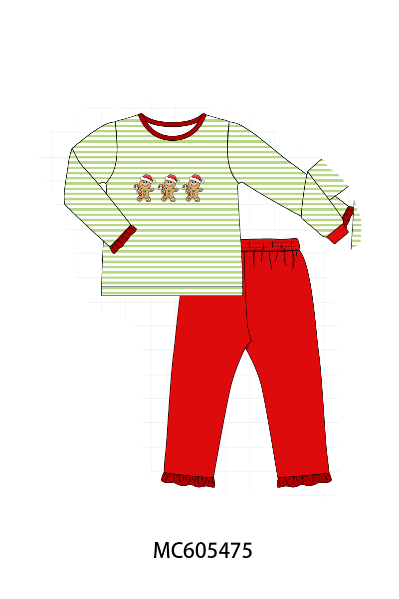 PO93 Christmas stripe tree santa reindeer gingerbread embroidery collection  - closing 6/8 - ETA November