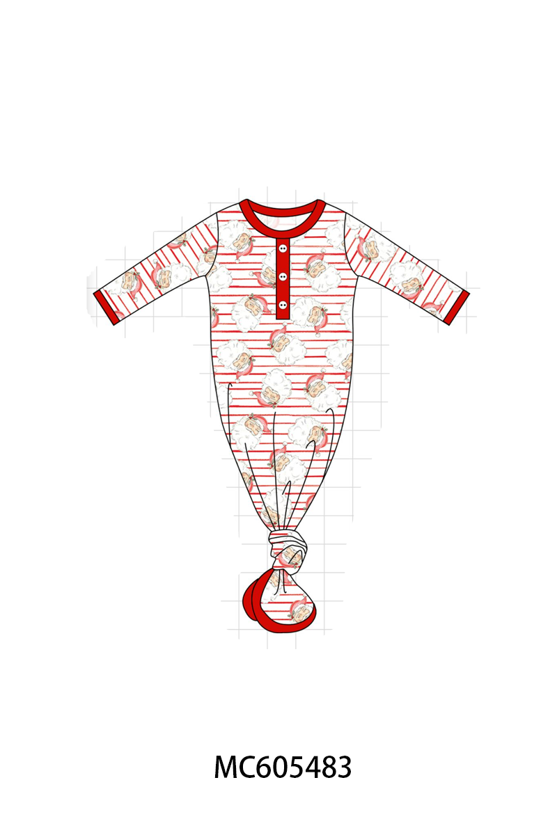 PO93 Red christmas santa claus stripe bamboo collection  - closing 6/8 - ETA November