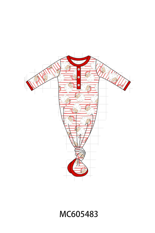 PO93 Red christmas santa claus stripe bamboo collection  - closing 6/8 - ETA November