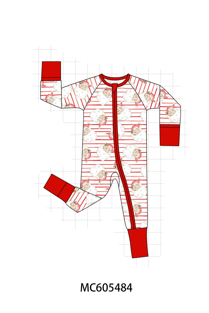 PO93 Red christmas santa claus stripe bamboo collection  - closing 6/8 - ETA November