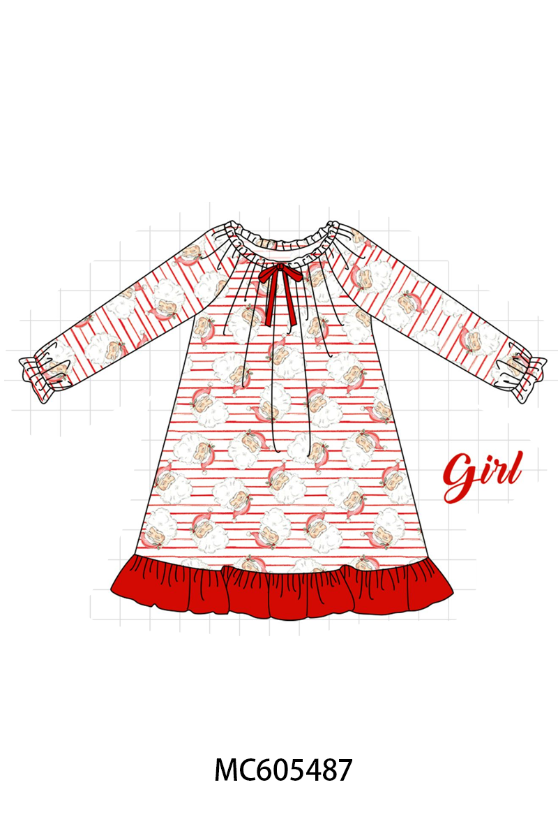 PO93 Red christmas santa claus stripe bamboo collection  - closing 6/8 - ETA November