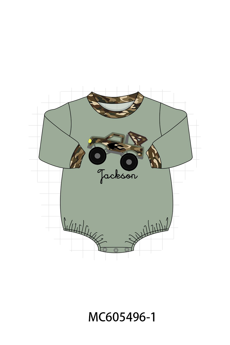 PO93 Gren leopard truck applique monogram embroidery collection  - closing 6/8 - ETA November