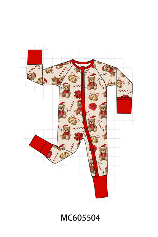 PO93 Red christmas teddy bear bamboo collection  - closing 6/8 - ETA November