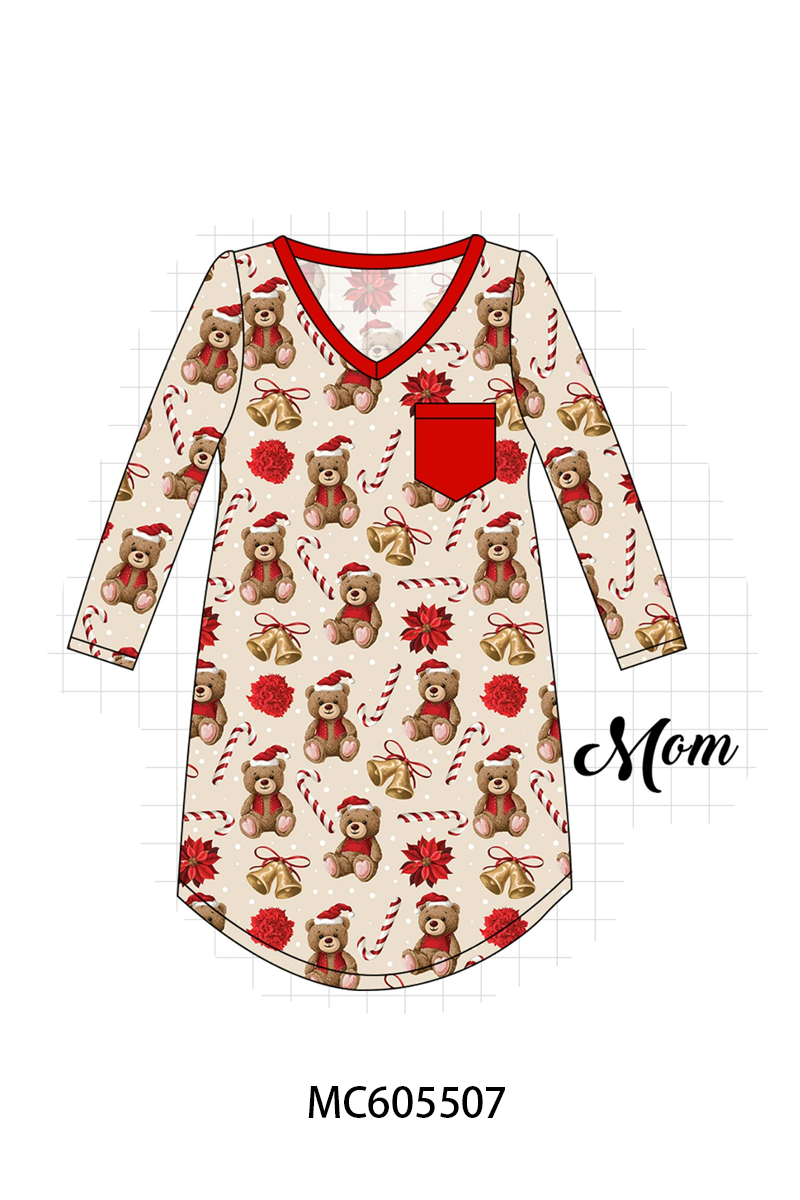 PO93 Red christmas teddy bear bamboo collection  - closing 6/8 - ETA November