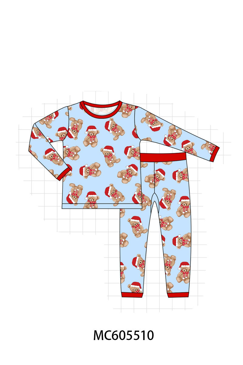 PO93 Pink&blue christmas teddy bamboo collection  - closing 6/8 - ETA November