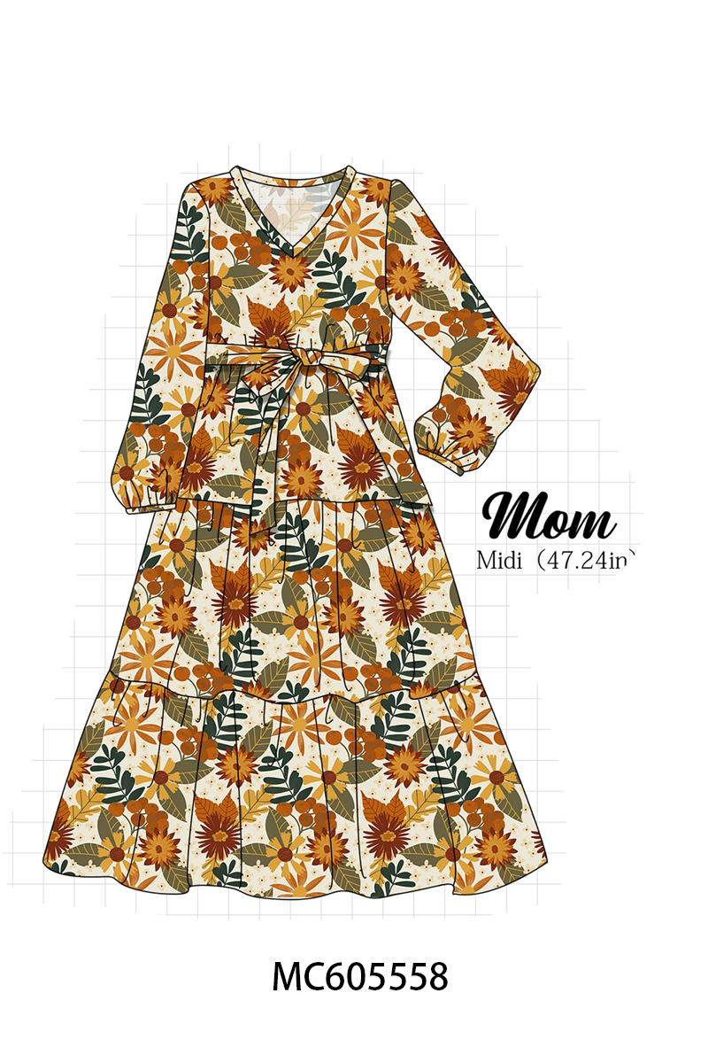 PO93 Mustard floral print ruffle collection  - closing 6/8 - ETA November