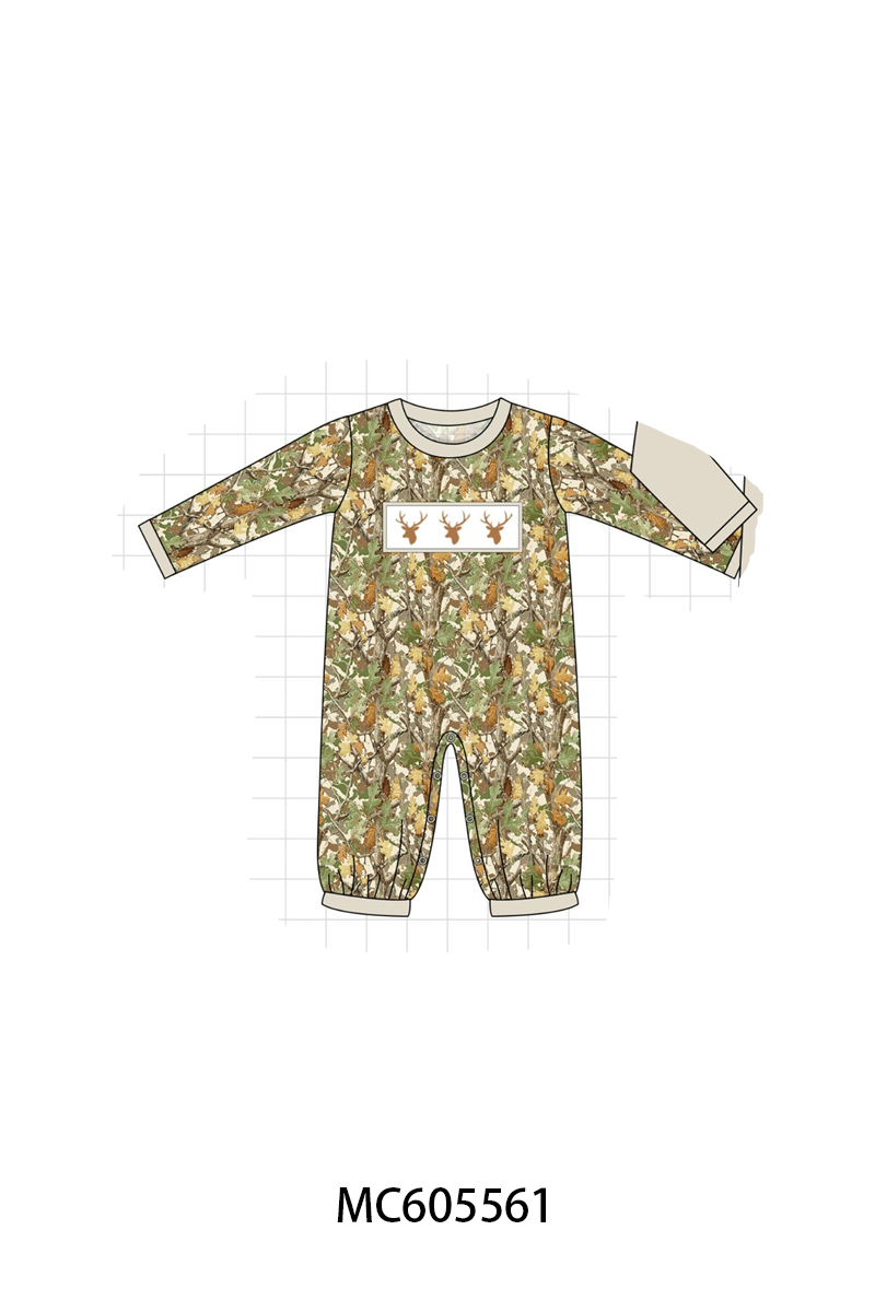 PO93 Green leaves deer embroidery collection  - closing 6/8 - ETA November