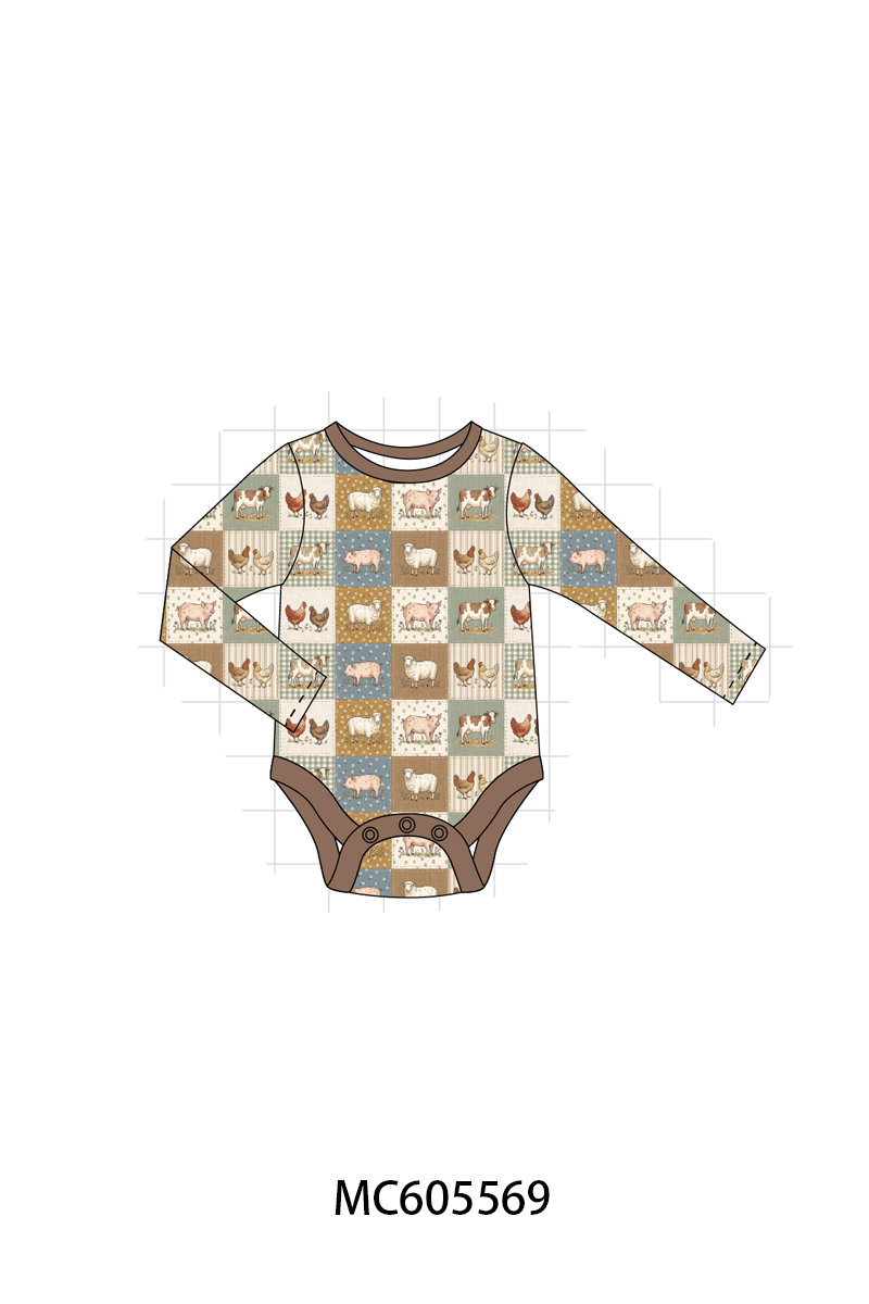 PO93 Brown farm checkered bamboo collection  - closing 6/8 - ETA November