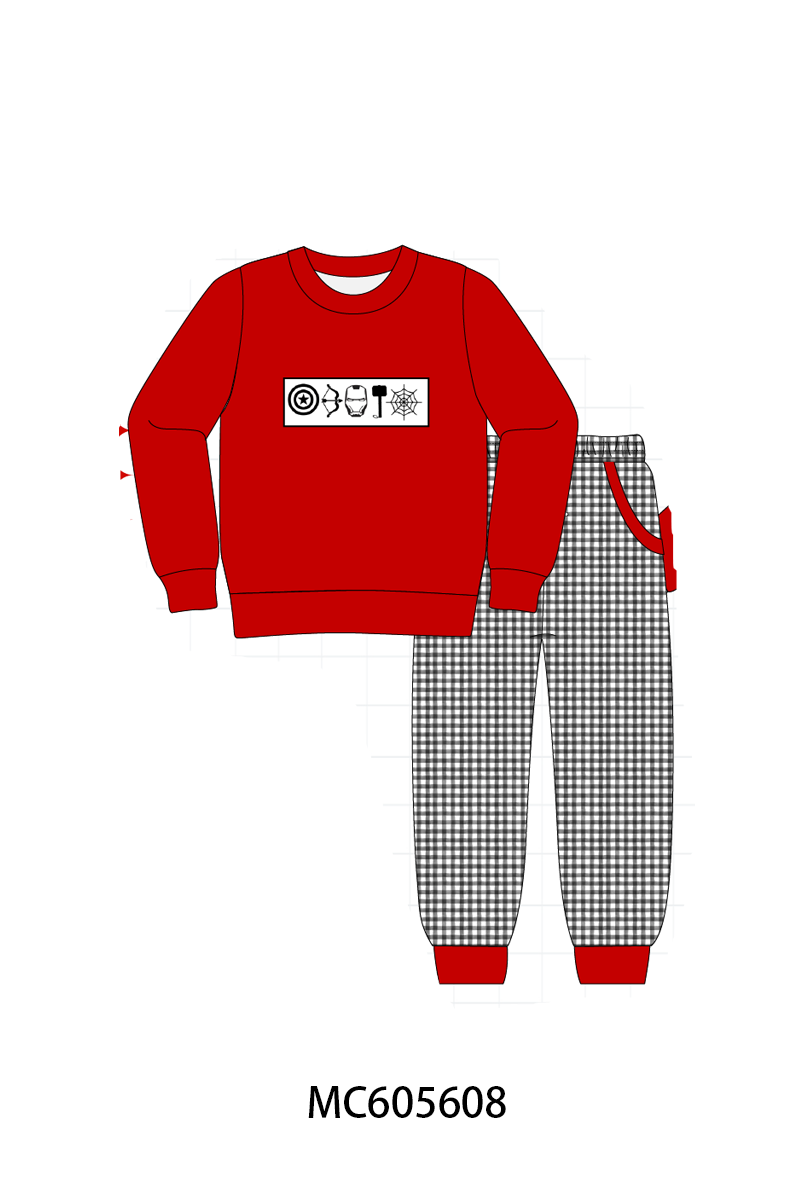 PO93 Red character embroidery collection  - closing 6/8 - ETA November