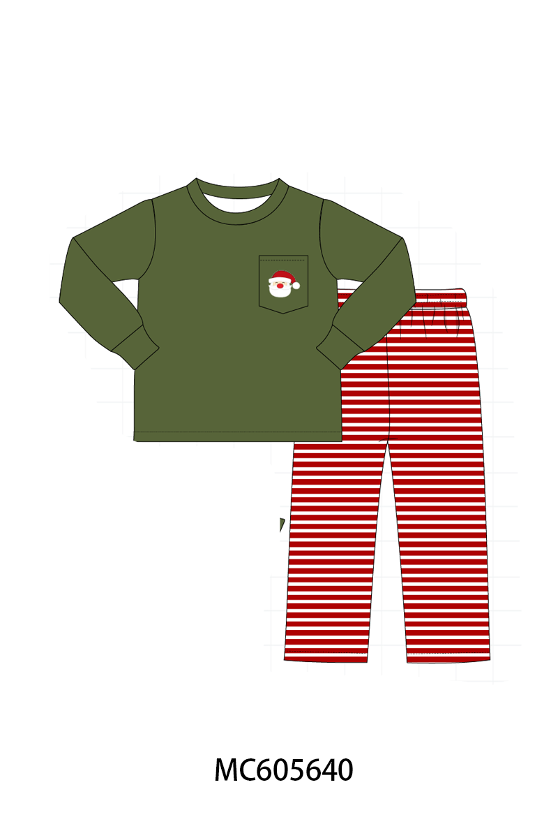PO93 Green christmas santa claus applique collection  - closing 6/8 - ETA November