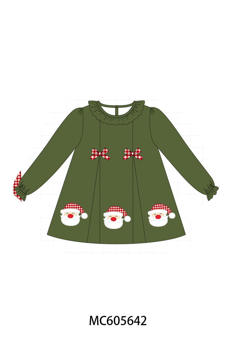 PO93 Green christmas santa claus applique collection  - closing 6/8 - ETA November