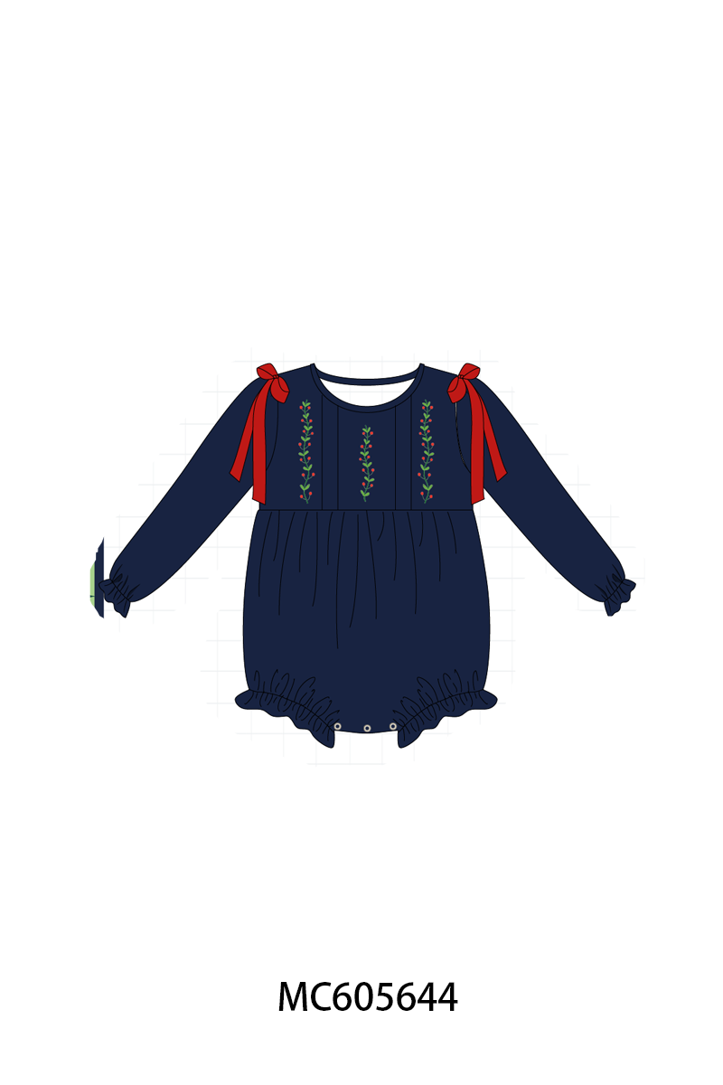 PO93 Navy holly embroidery collection  - closing 6/8 - ETA November