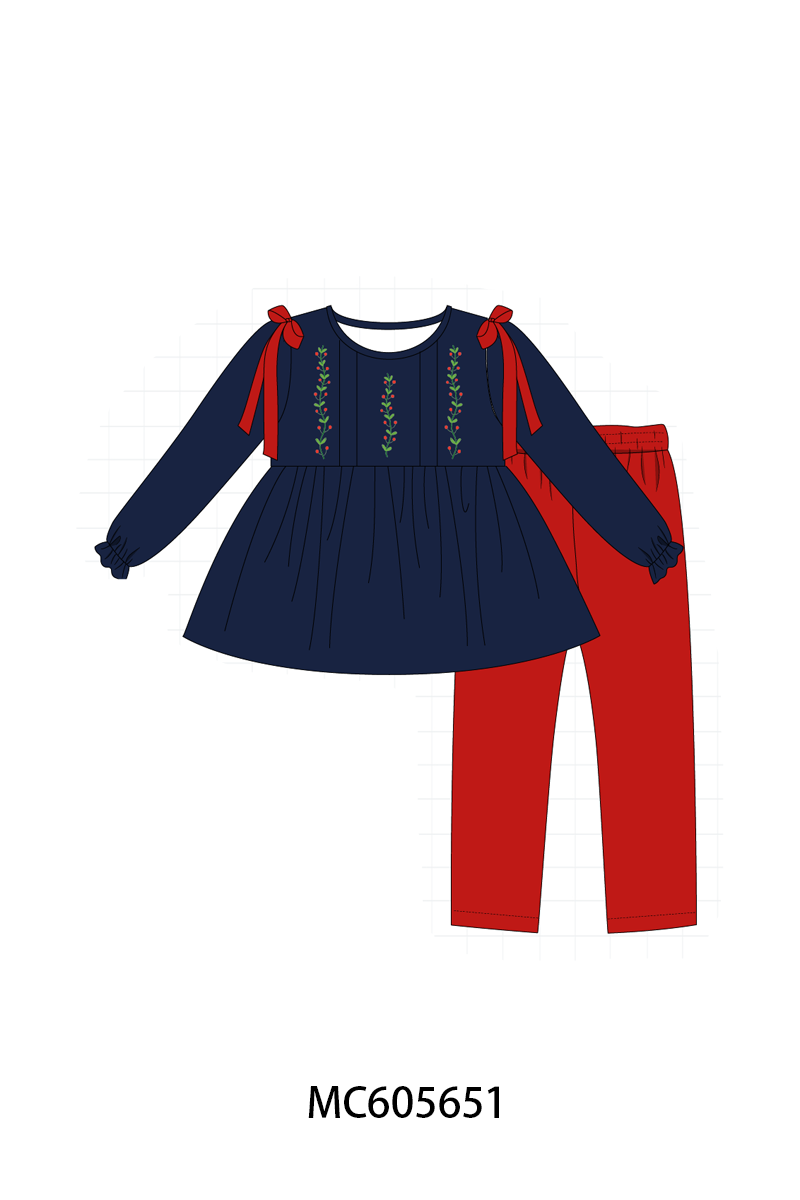 PO93 Navy holly embroidery collection  - closing 6/8 - ETA November