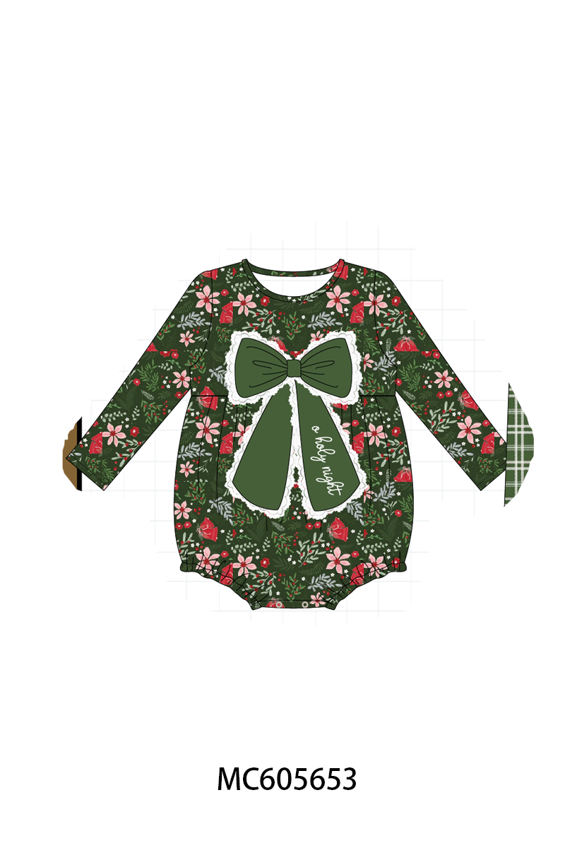 PO93 Green floral print bow collection  - closing 6/8 - ETA November