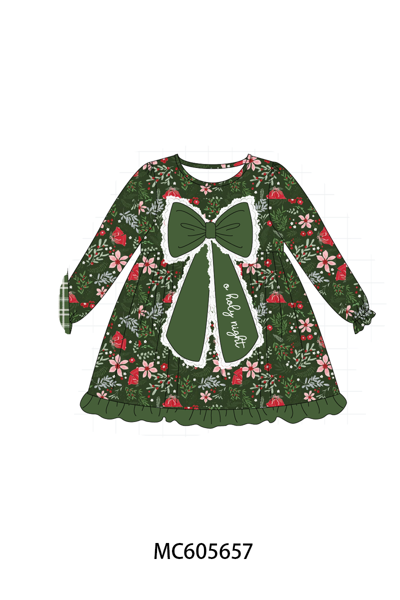 PO93 Green floral print bow collection  - closing 6/8 - ETA November
