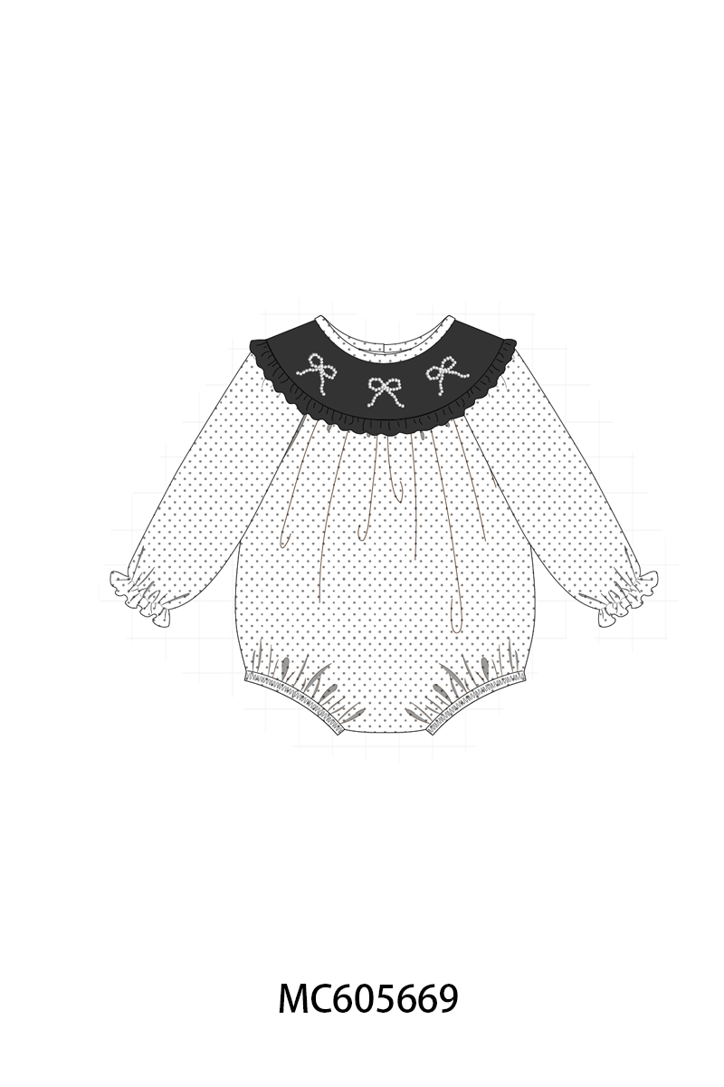 PO93 White bow pearl stich dot collection  - closing 6/8 - ETA November