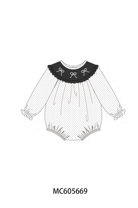 PO93 White bow pearl stich dot collection  - closing 6/8 - ETA November