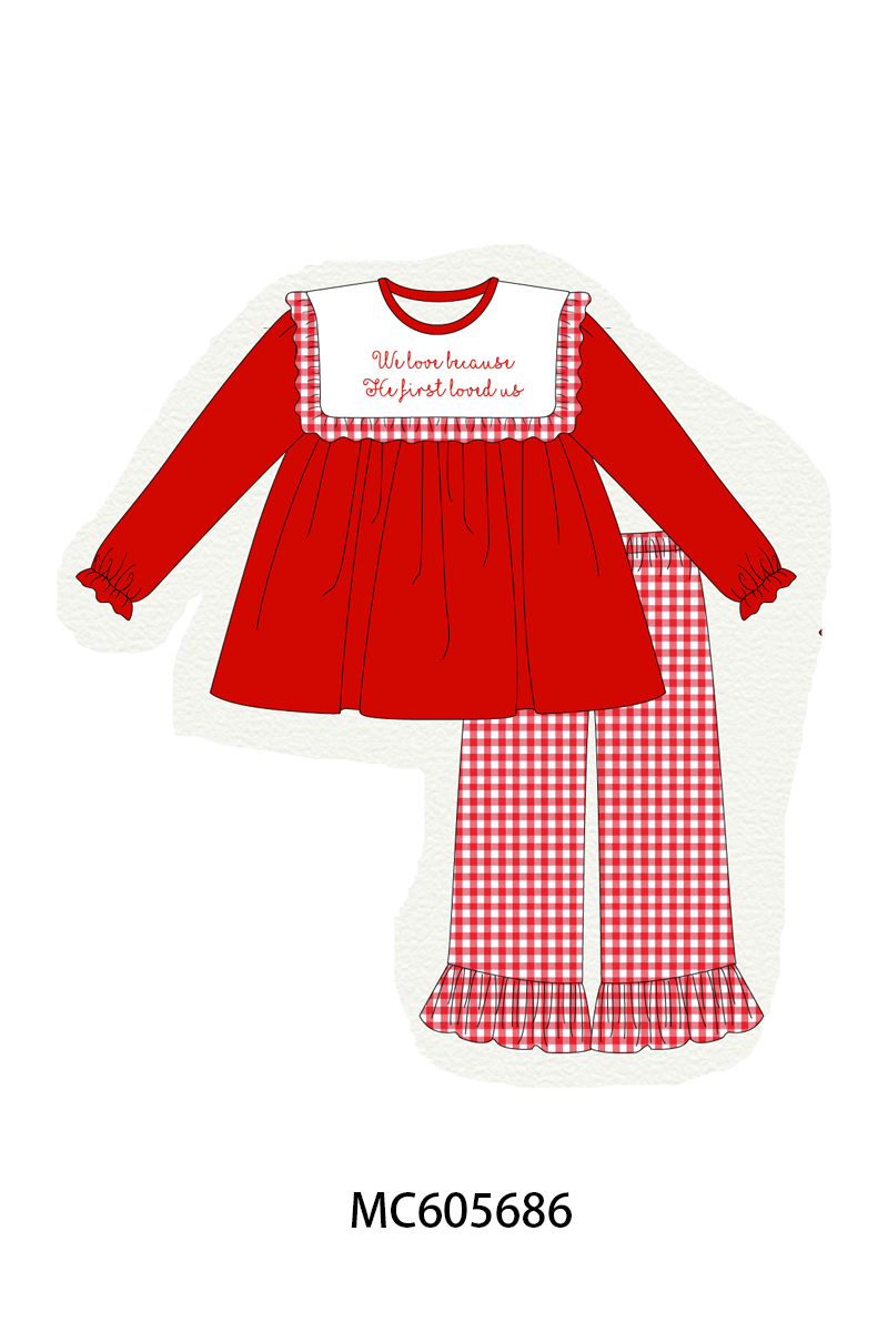 PO95 Red valentine's day heart applique collection