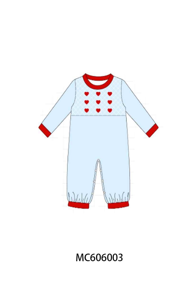 PO95 Pink&blue heart smocked collection