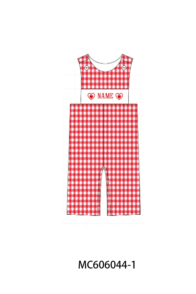 PO95 Red&blue heart monogram embroidery collection