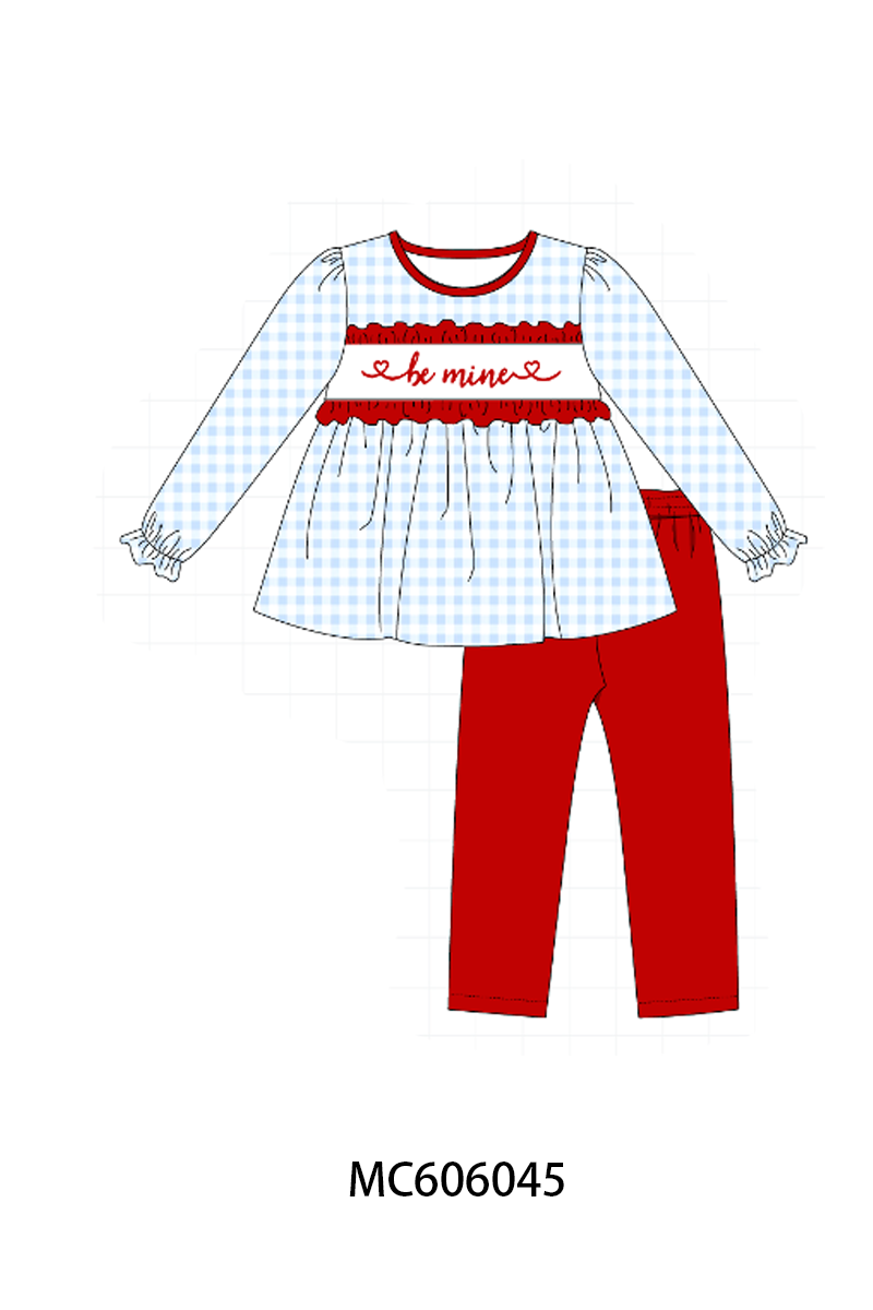 PO95 Red&blue be mine embroidery collection