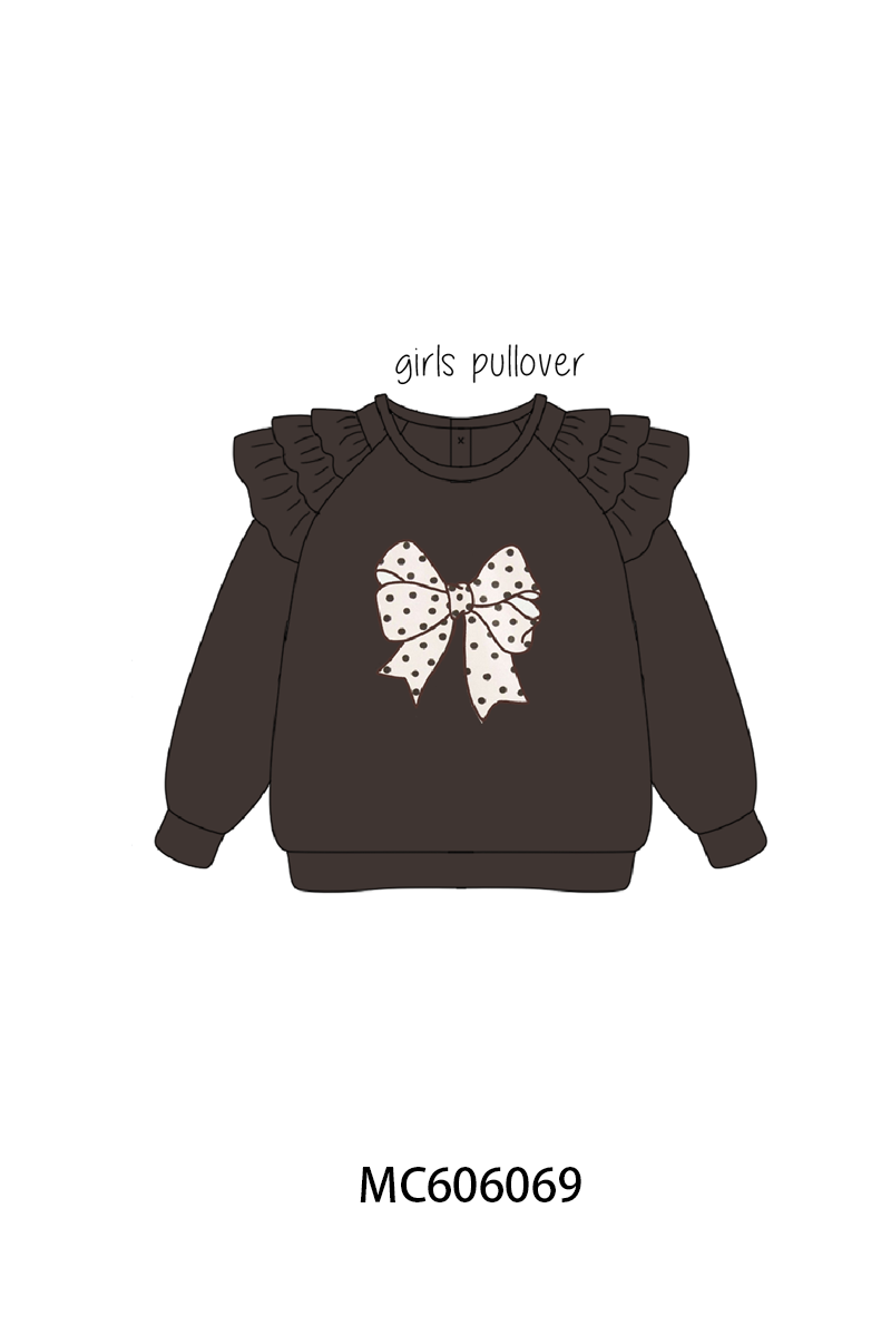 PO95 Brown bow applique collection