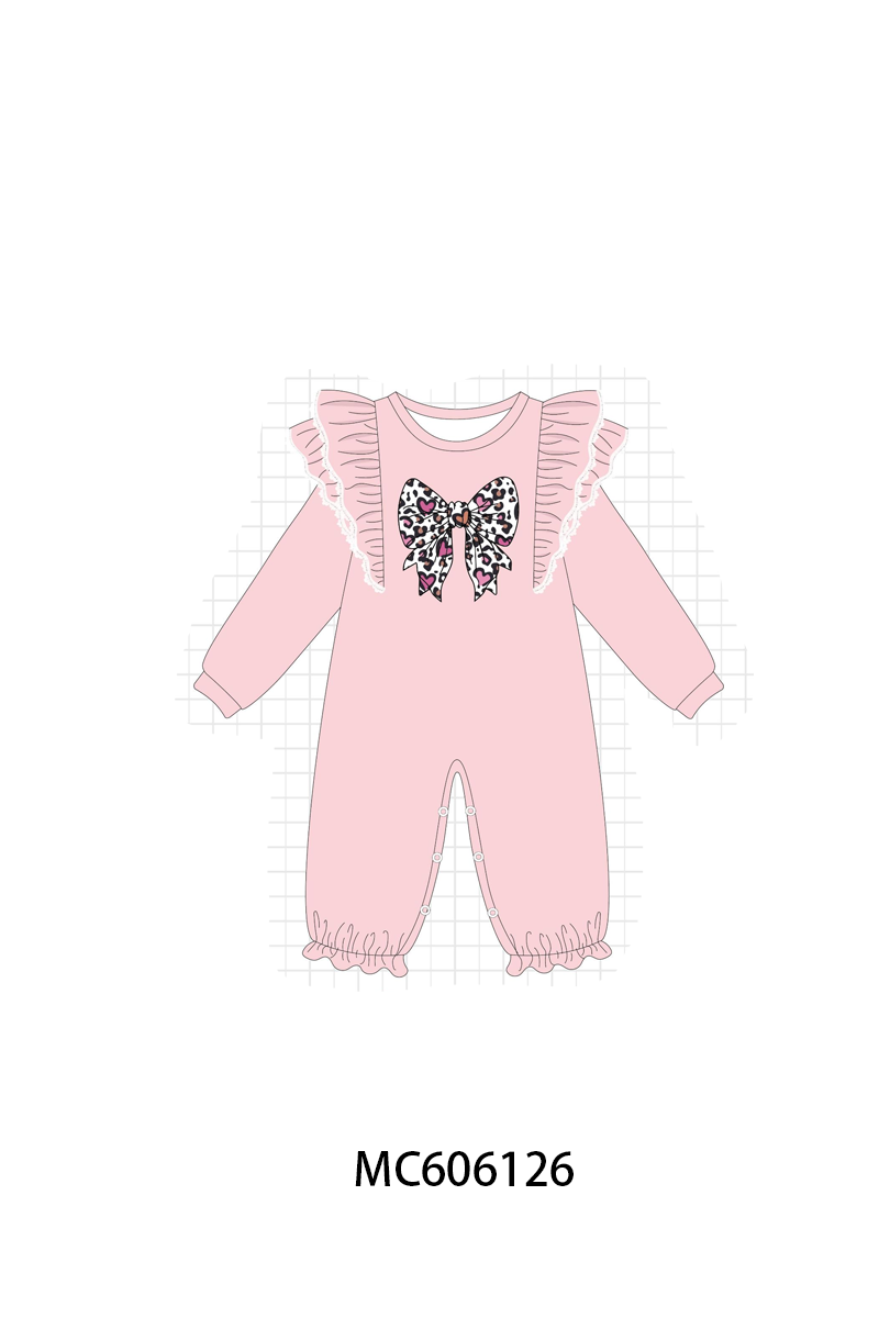 PO95 Pink leopard bow heart colllection