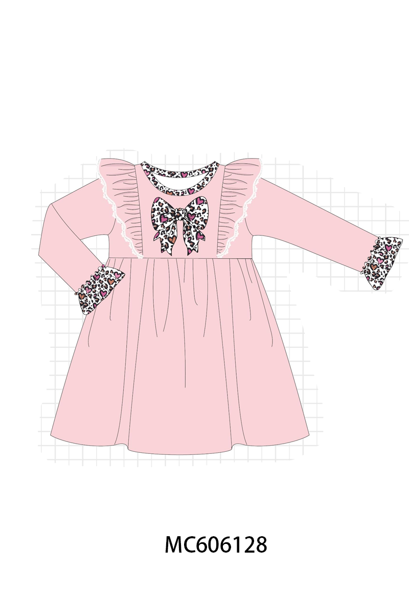 PO95 Pink leopard bow heart colllection