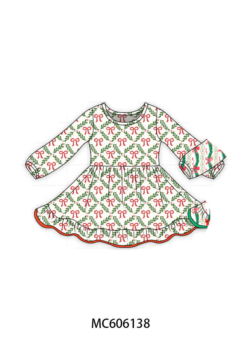 PO95 Christmas bow cookie grinch floral dress collection