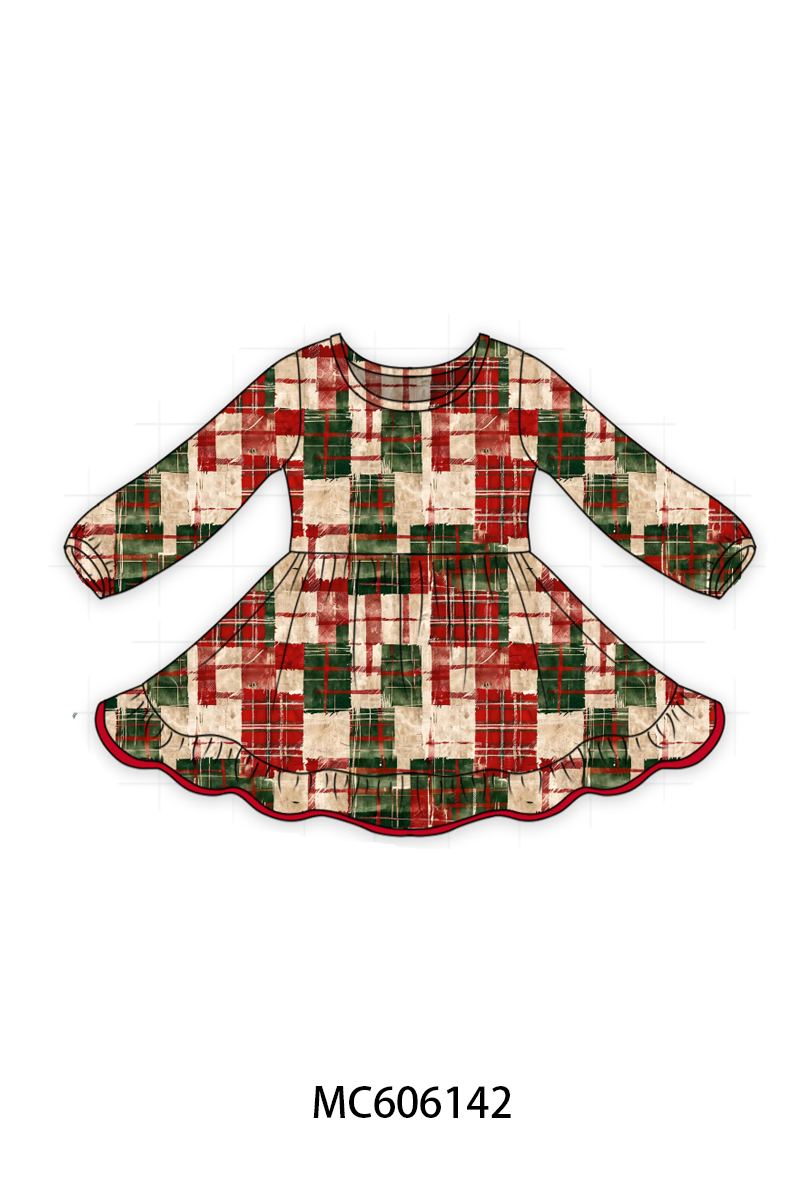 PO95 Christmas bow cookie grinch floral dress collection