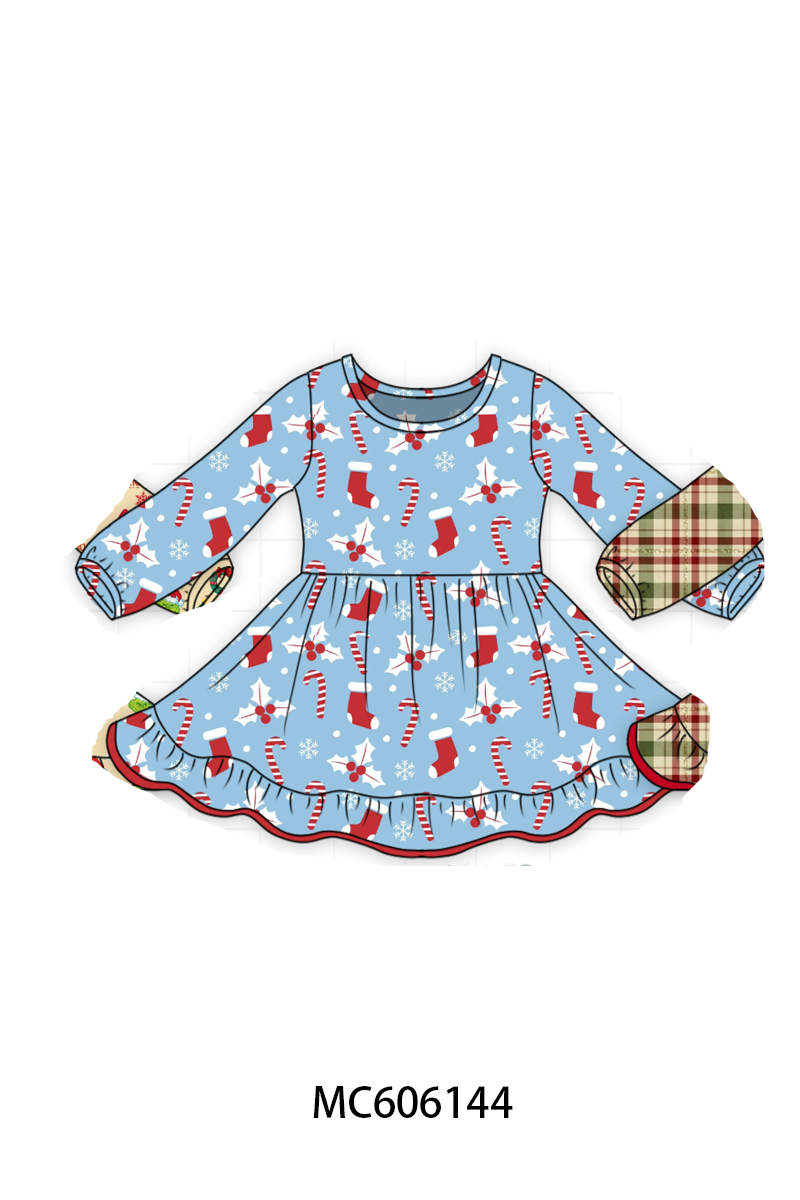 PO95 Christmas bow cookie grinch floral dress collection