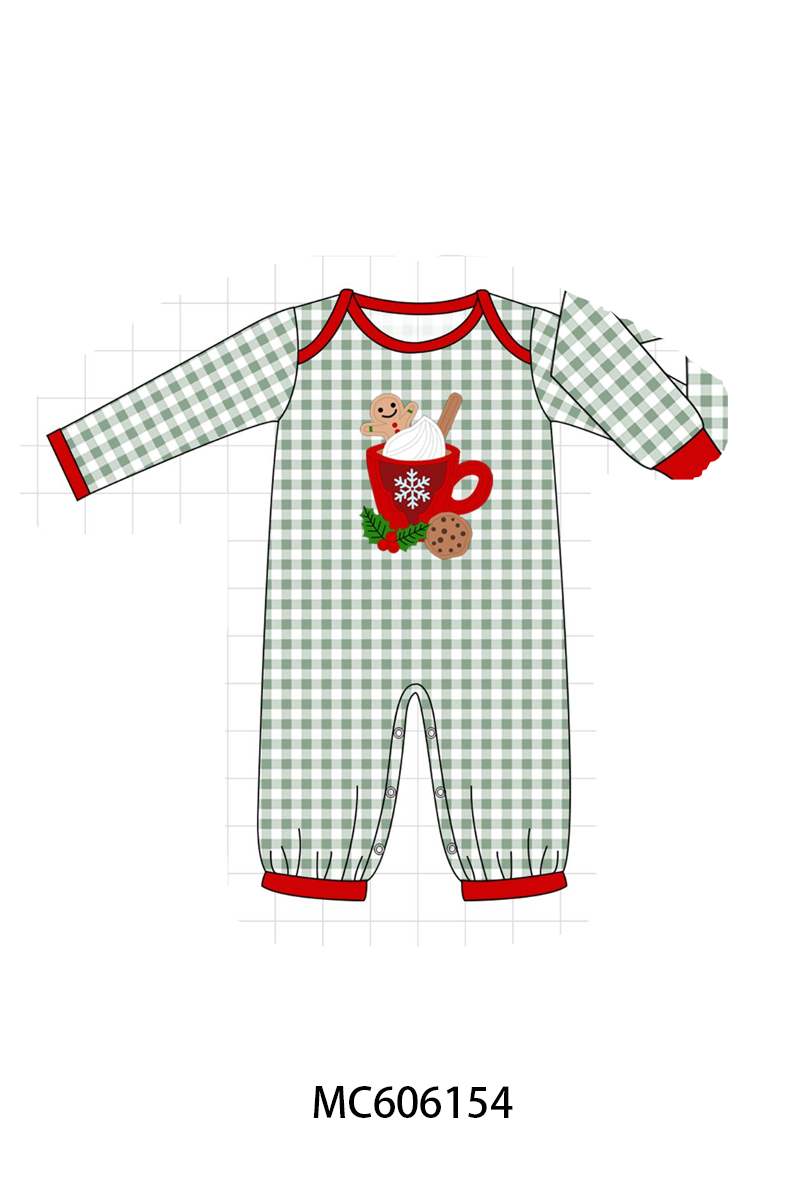 PO95 Red christmas gingerbread applique gingham collection