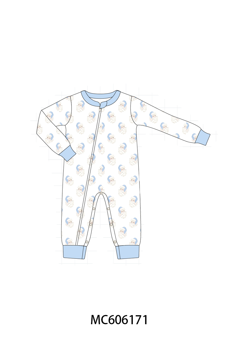 PO95 Blue&pink christmas santa claus pajama collection