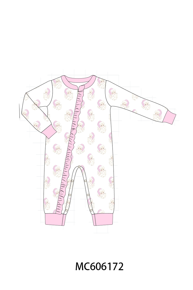 PO95 Blue&pink christmas santa claus pajama collection